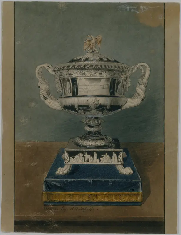 Drawing of Clinton Vase Wall Art by Thomas Fletcher - High-Resolution Digital Print