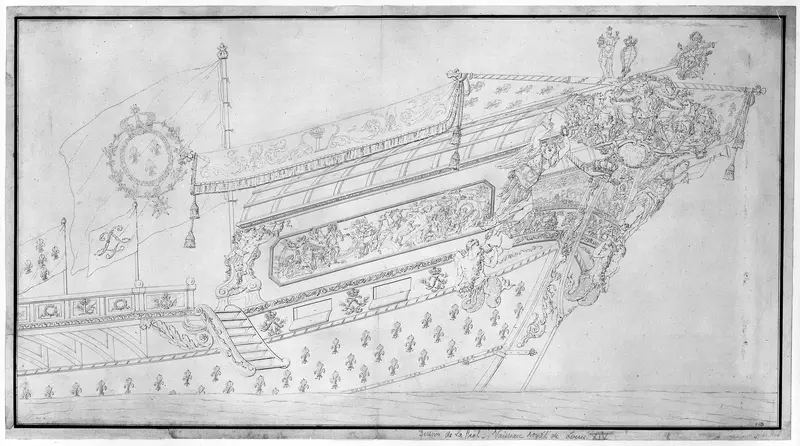 Drawing of the Stern of "La Réal" Wall Art by Anonymous, French, 19th century - High-Resolution Digital Print