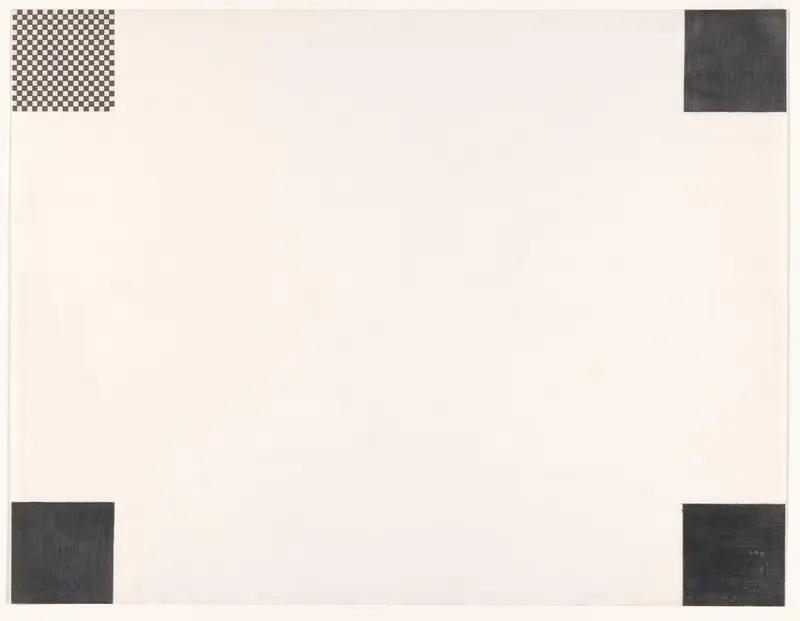 Drawing with draught-board Wall Art by Unknown - High-Resolution Digital Print