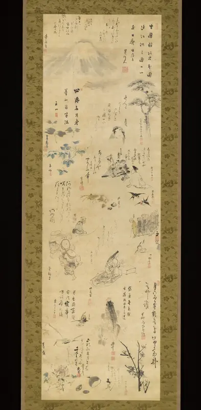 Drawings and Poems by Various Artists Wall Art by Shokusanjin (Ōta Nanpo) - High-Resolution Digital Print