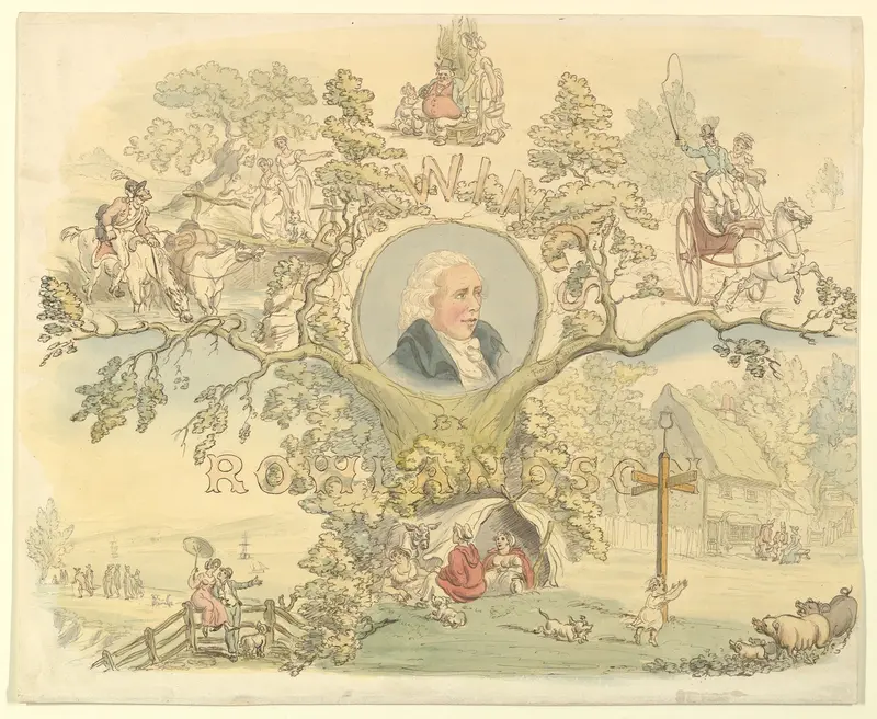 Drawings by Rowlandson: Titlepage design Wall Art by Frederick William Pailthorpe - High-Resolution Digital Print
