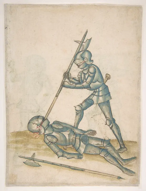 Drawings Showing Combat on Foot (Champ Clos) Wall Art by Unknown - High-Resolution Digital Print