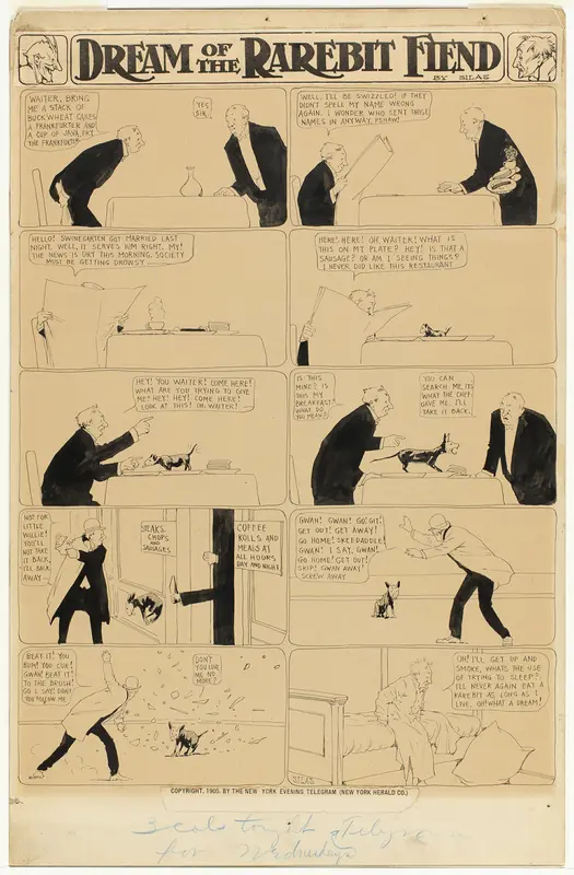 Dream of the Rarebit Fiend Wall Art by Winsor McCay - High-Resolution Digital Print