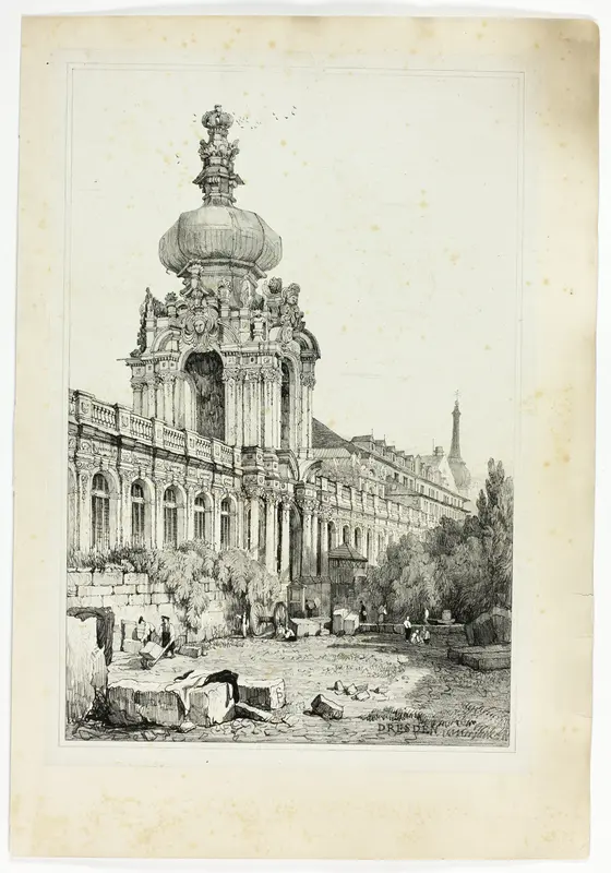 Dresden, from Facsimiles of Sketches made in Flanders and Germany