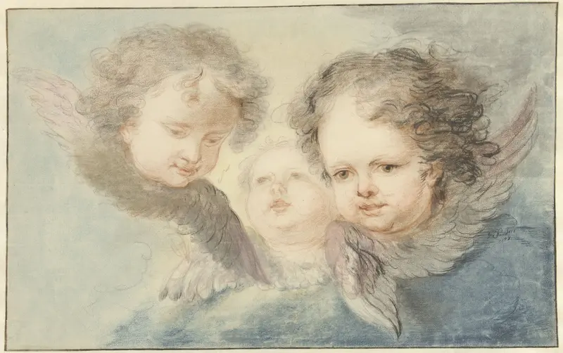 Drie cherubijnen Wall Art by Unknown - High-Resolution Digital Print