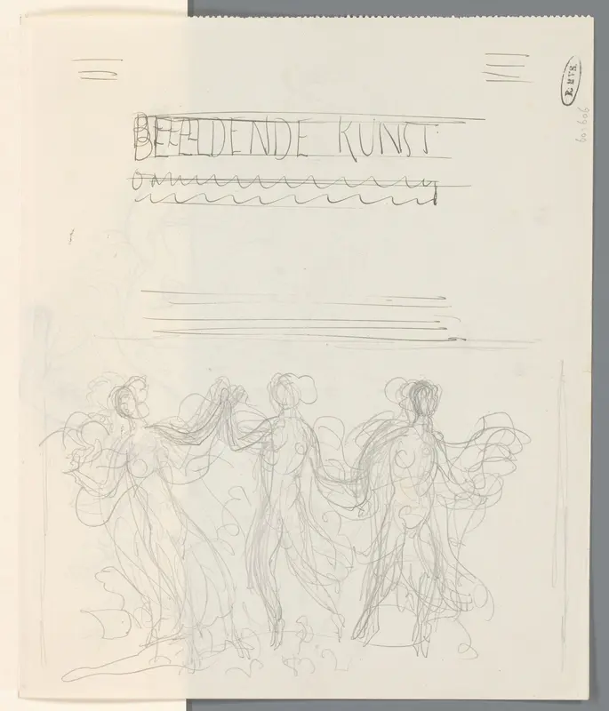 Drie dansende vrouwen Wall Art by Leo Gestel - High-Resolution Digital Print