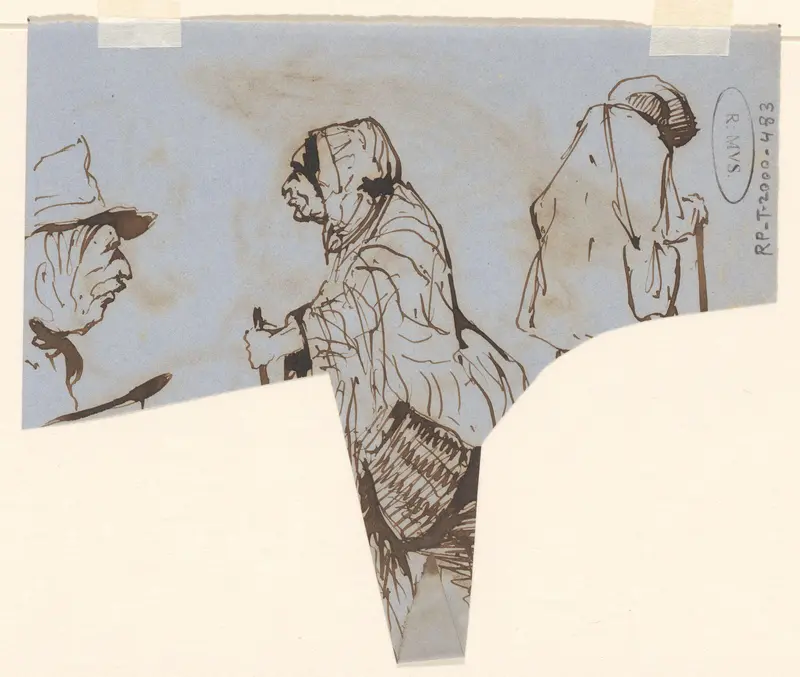 Drie figuren Wall Art by Johannes Tavenraat - High-Resolution Digital Print