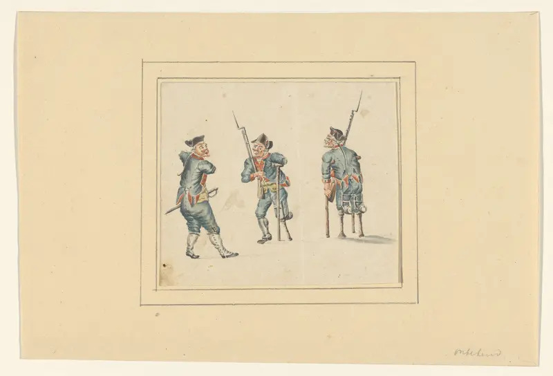 Drie invalide soldaten Wall Art by anonymous - High-Resolution Digital Print