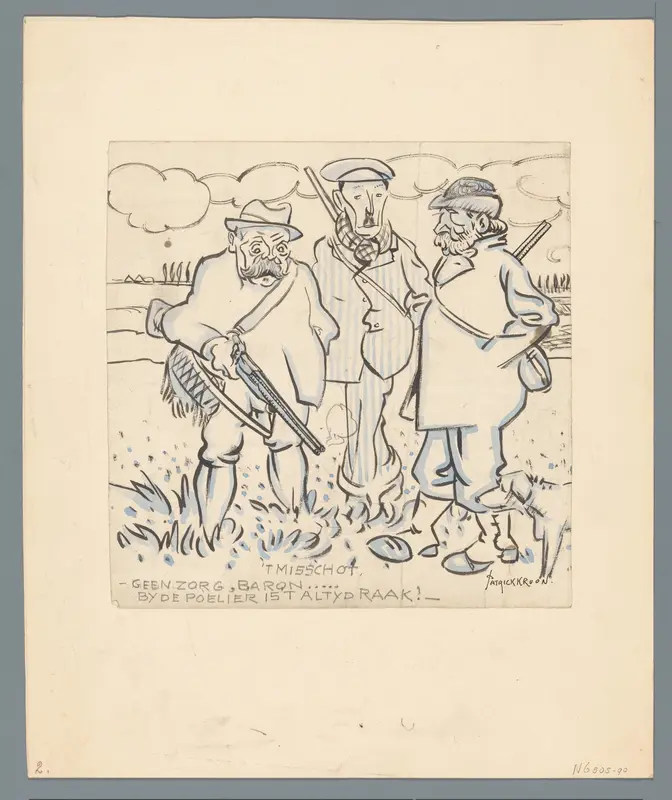 Drie jagers Wall Art by Unknown - High-Resolution Digital Print