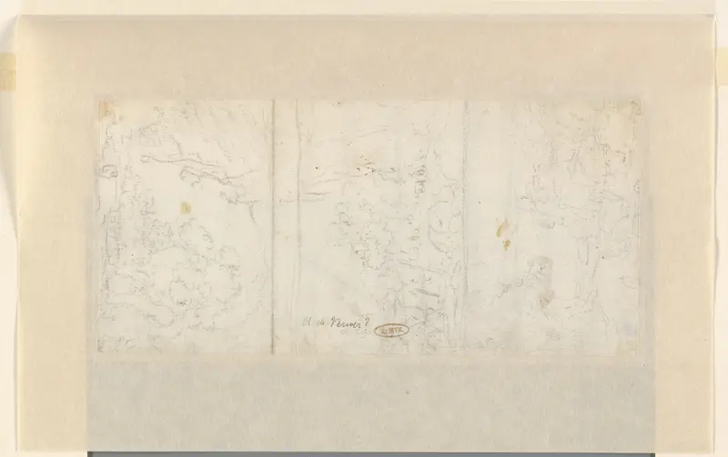 Drie landschapsschetsen Wall Art by Unknown - High-Resolution Digital Print