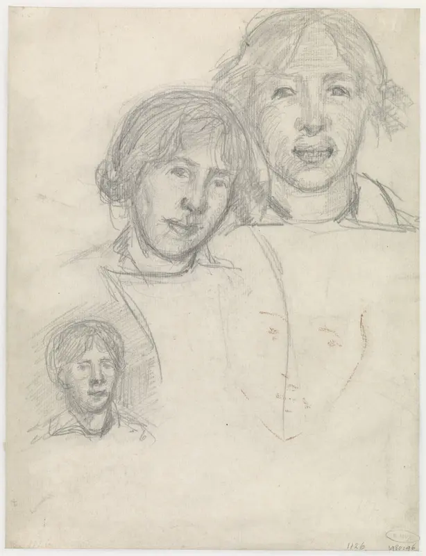 Drie meisjeshoofden