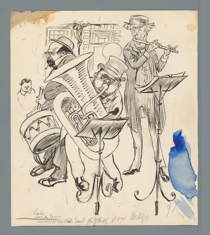 Drie muzikanten Wall Art by Patricq Kroon - High-Resolution Digital Print