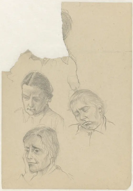 Drie Nederlandse vrouwen uit Block 32 Wall Art by Aat Breur-Hibma - High-Resolution Digital Print