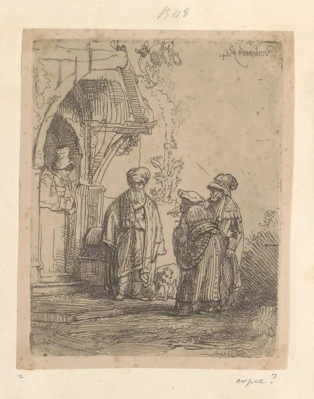 Drie oosterse figuren Wall Art by Henry Louis Basan - High-Resolution Digital Print