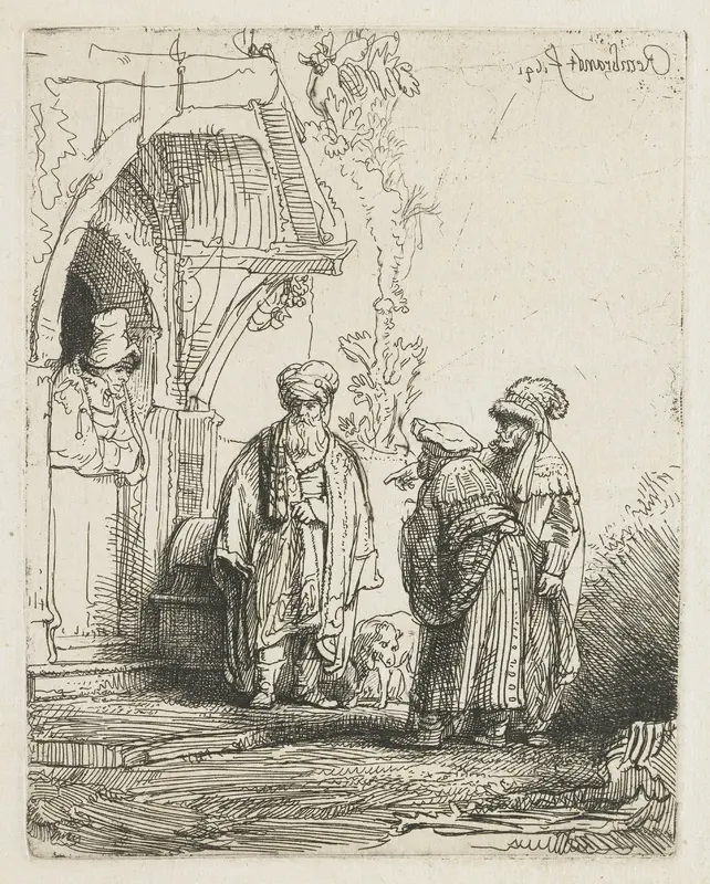 Drie oosterse figuren Wall Art by Unknown - High-Resolution Digital Print