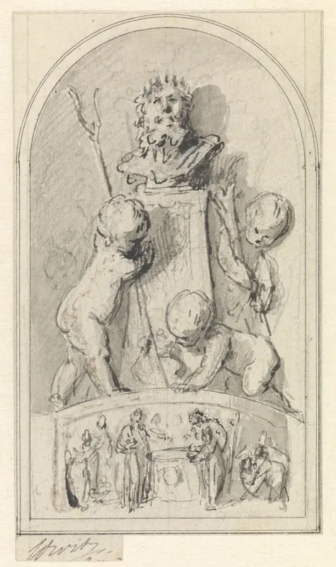 Drie putti Wall Art by Jacob de Wit - High-Resolution Digital Print