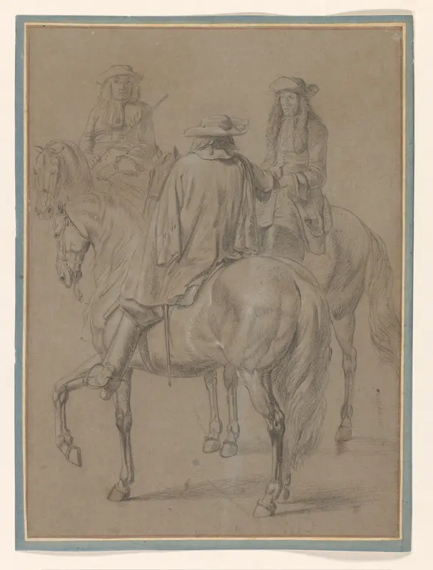 Drie ruiters te paard Wall Art by Unknown - High-Resolution Digital Print