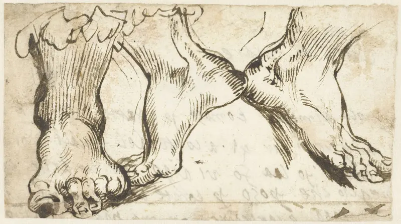 Drie studies van een voet Wall Art by Unknown - High-Resolution Digital Print