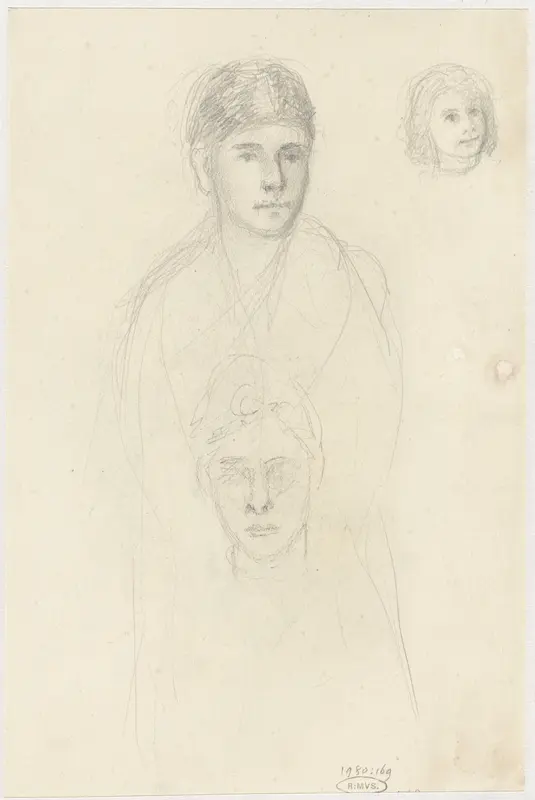 Drie studies van koppen