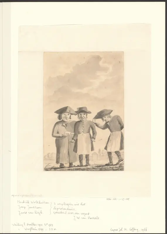 Drie verpleegden uit het Leprozenhuis Wall Art by Unknown - High-Resolution Digital Print