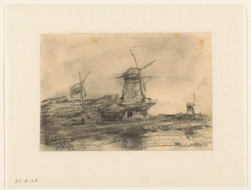 Drie windmolens Wall Art by Unknown - High-Resolution Digital Print