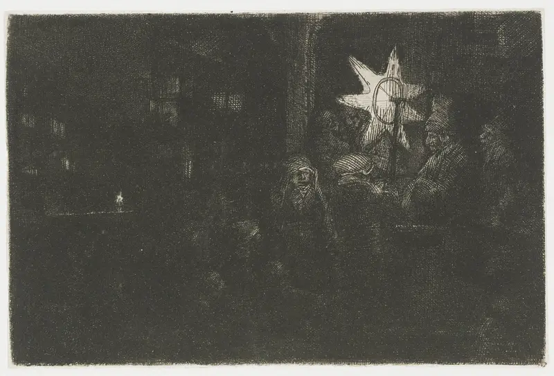 Driekoningen: een nachtstuk Wall Art by Rembrandt van Rijn - High-Resolution Digital Print