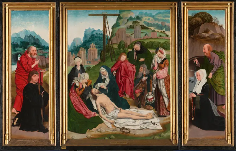 Drieluik met de bewening Wall Art by Jan Jansz Mostaert - High-Resolution Digital Print