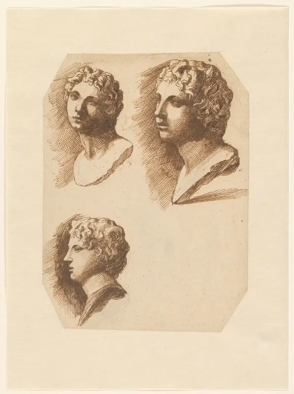 Driemaal een jongenshoofd Wall Art by Constantijn Huygens (II) - High-Resolution Digital Print