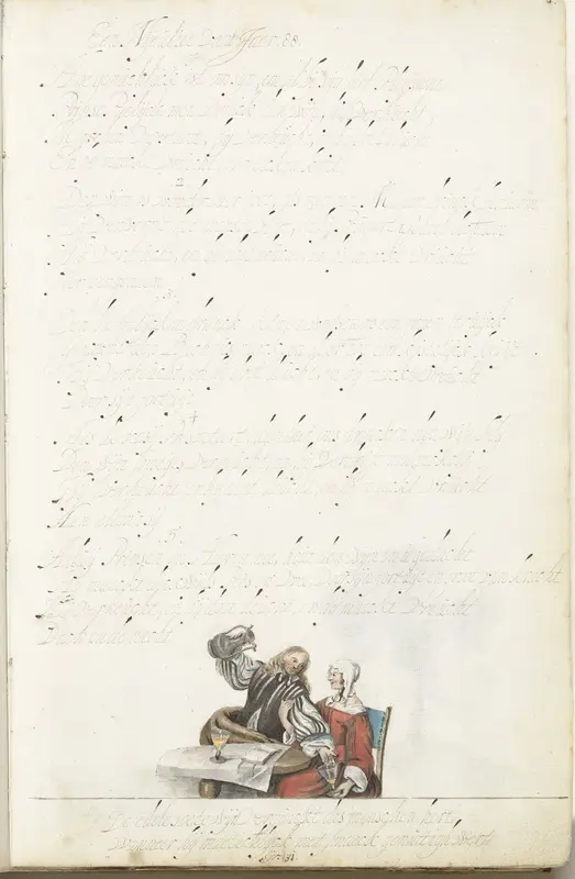 Drinkend paar Wall Art by Gesina ter Borch - High-Resolution Digital Print