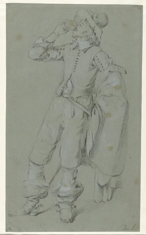 Drinkende man Wall Art by Lambert Doomer - High-Resolution Digital Print