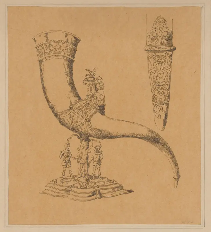 Drinkhoorn van het handboogschuttersgilde van Amsterdam Wall Art by anonymous - High-Resolution Digital Print