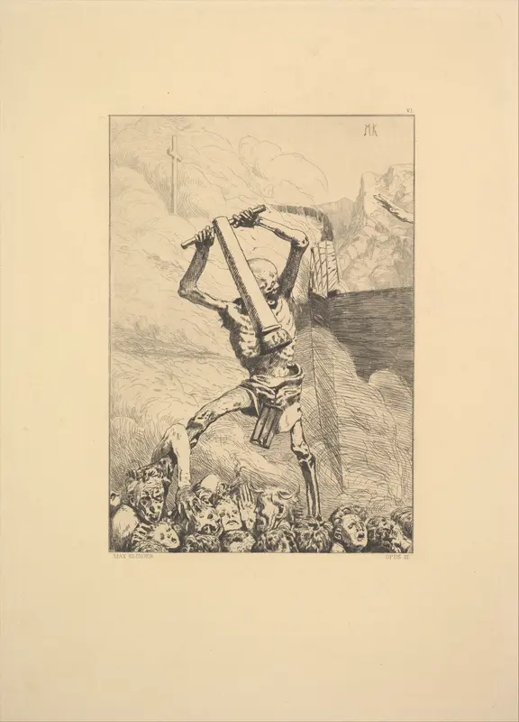 Dritte Zukunft from Eva und die Zukunft (Rad.-Werk  III) Wall Art by Max Klinger - High-Resolution Digital Print