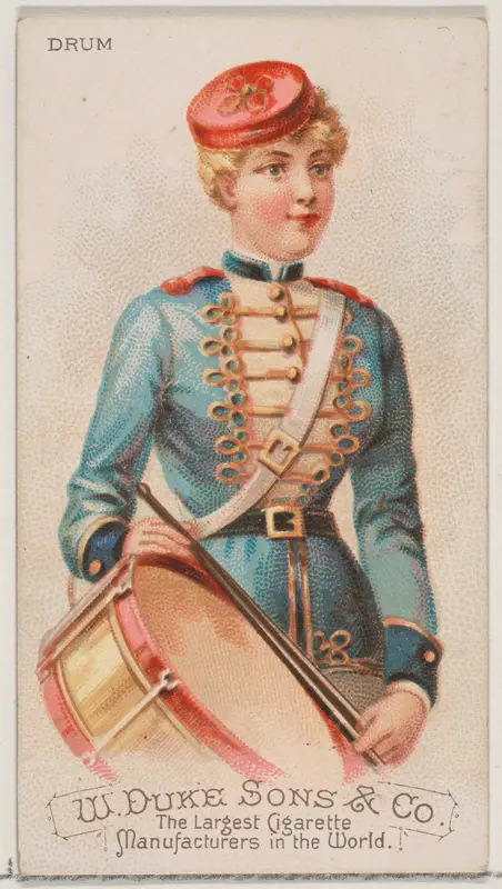 Drum, from the Musical Instruments series (N82) for Duke brand cigarettes Wall Art by W. Duke, Sons & Co. - High-Resolution Digital Print