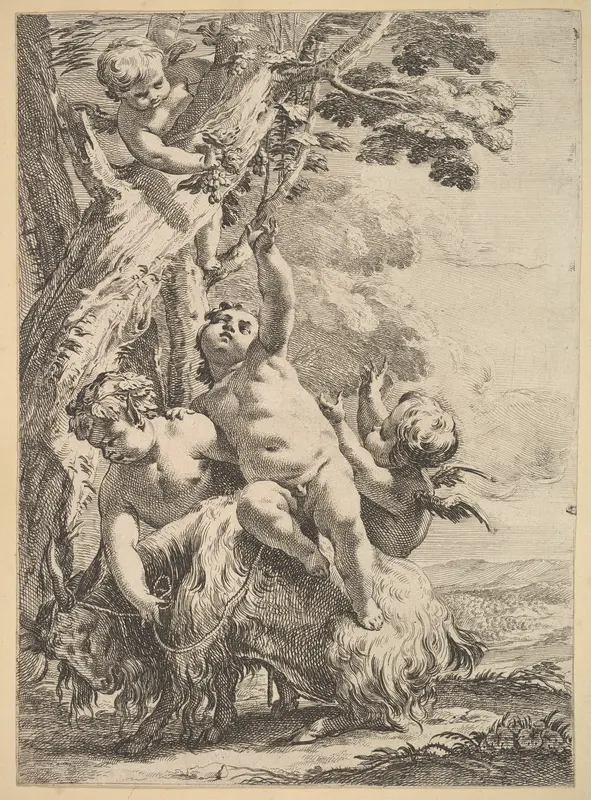 Drunken Bacchantes and Putti Wall Art by Anonymous - High-Resolution Digital Print