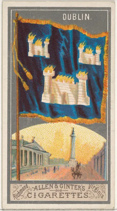 Dublin, from the City Flags series (N6) for Allen & Ginter Cigarettes Brands Wall Art by Allen & Ginter - High-Resolution Digital Print