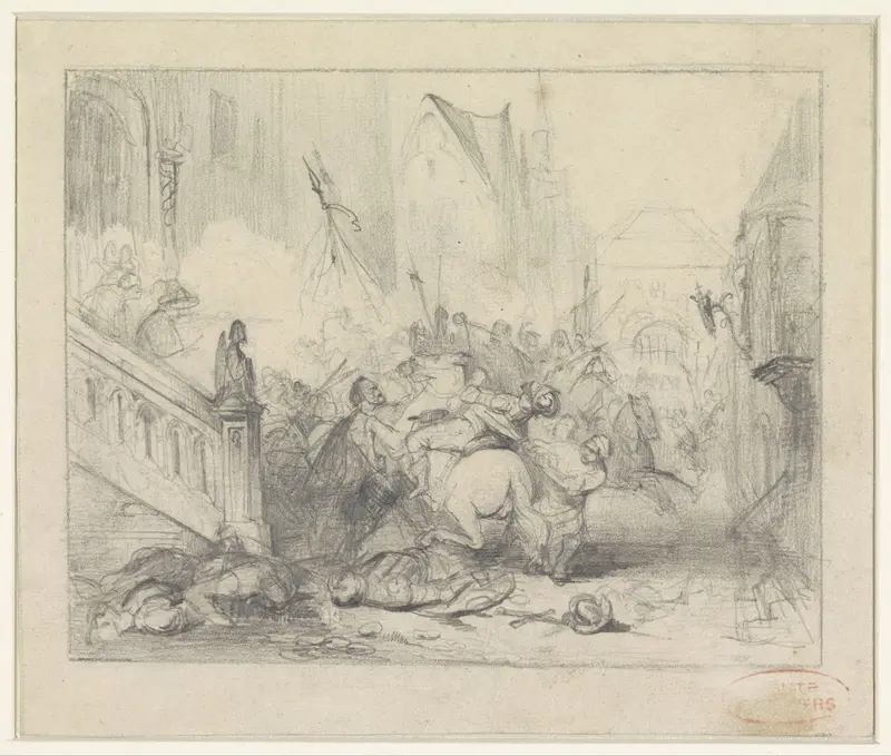 Duc d'Alençon uit Antwerpen verjaagd Wall Art by Corneille Seghers - High-Resolution Digital Print