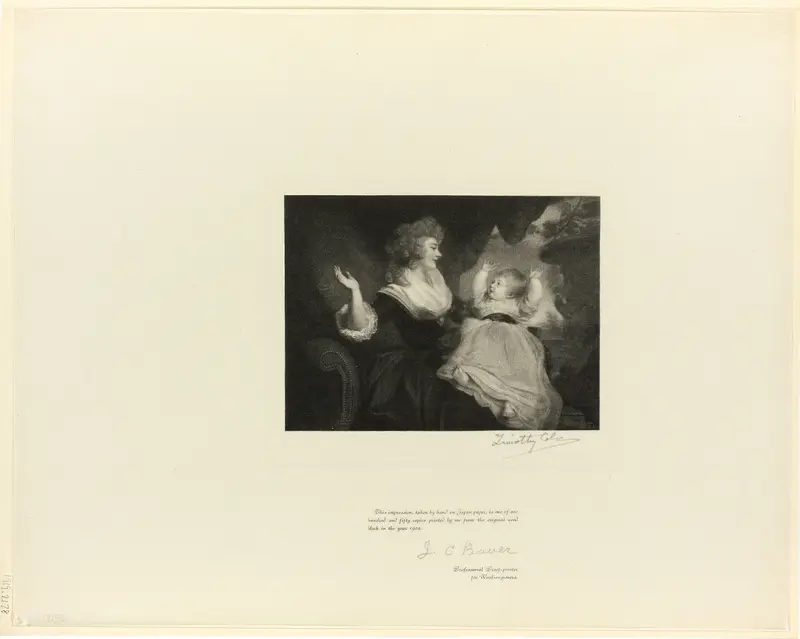 Duchess of Devonshire and child, from Old English Masters