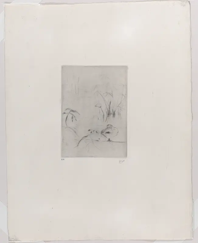 Duck and Reeds Wall Art by Berthe Morisot - High-Resolution Digital Print