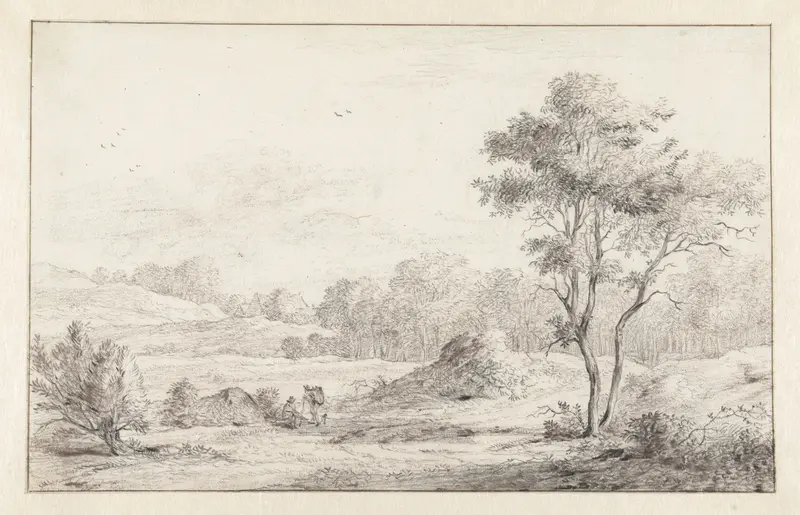 Duinlandschap achter de bleekerij van De Mol Wall Art by Jan Vincentsz. van der Vinne - High-Resolution Digital Print