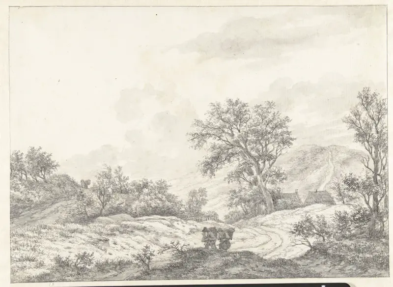Duinlandschap in de omgeving van Haarlem, met in de verte de Blinkert Wall Art by Hermanus van Brussel - High-Resolution Digital Print