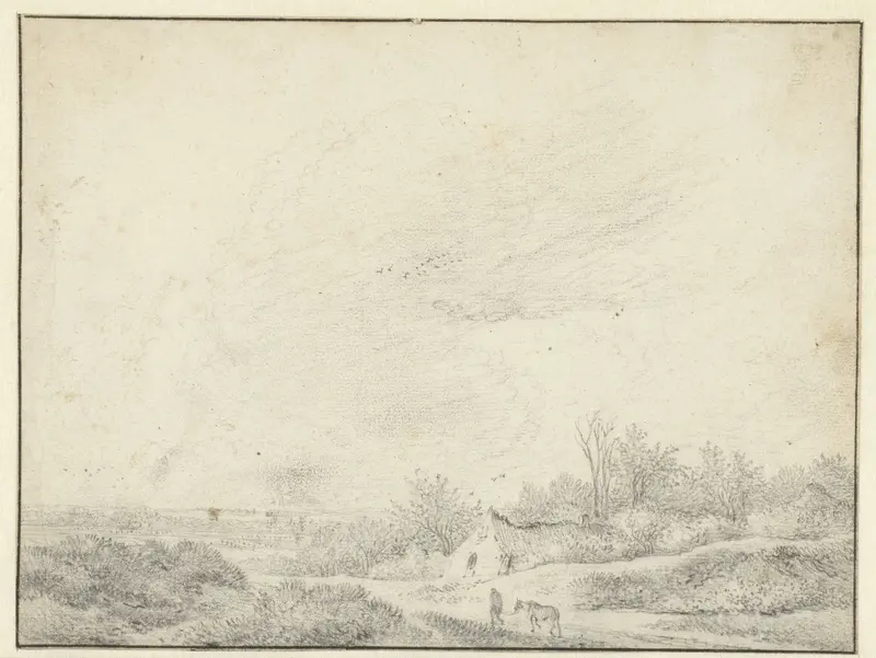 Duinlandschap met boerderijen Wall Art by Guillam Du Bois - High-Resolution Digital Print