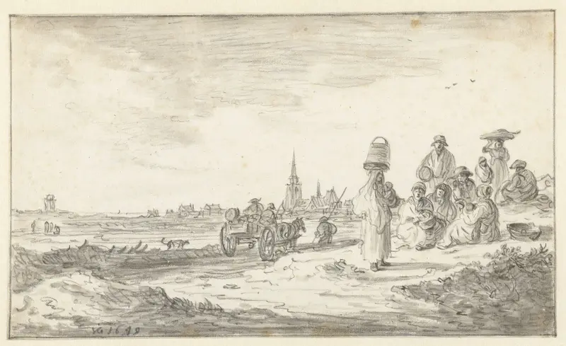 Duinlandschap met gezicht op Scheveningen Wall Art by Jan van Goyen - High-Resolution Digital Print
