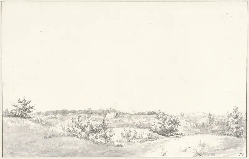Duinlandschap met huisje Wall Art by Pieter Ernst Hendrik Praetorius - High-Resolution Digital Print