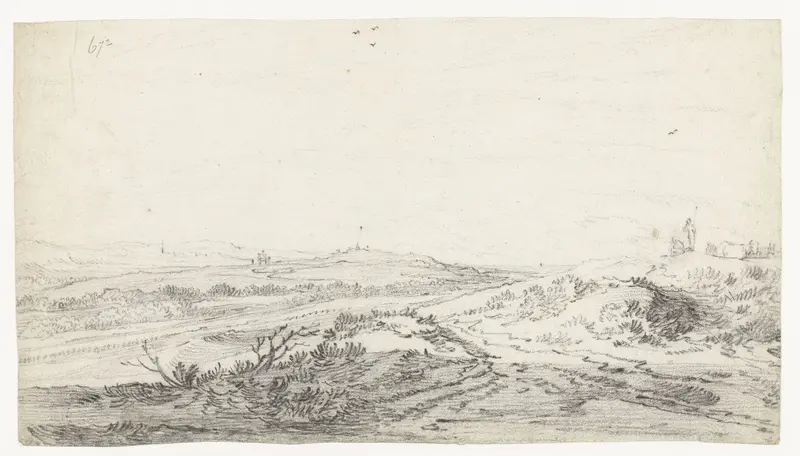 Duinlandschap met in de verte een zee Wall Art by Pieter de Molijn - High-Resolution Digital Print