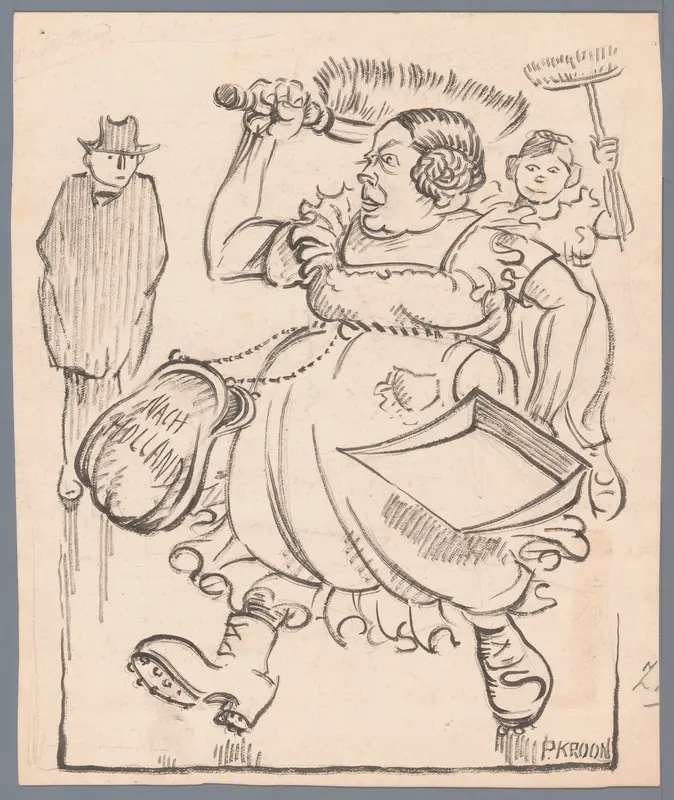 Duitse schoonmaaksters trekken op naar Holland Wall Art by Unknown - High-Resolution Digital Print