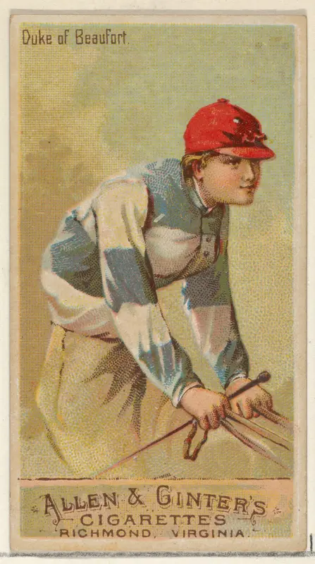 Duke of Beaufort, from the Racing Colors of the World series (N22a) for Allen & Ginter Cigarettes Wall Art by Allen & Ginter - High-Resolution Digital Print