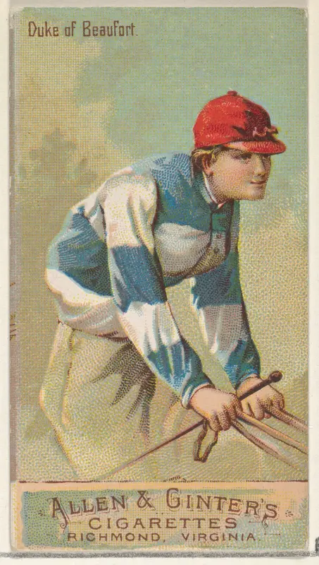 Duke of Beaufort, from the Racing Colors of the World series (N22b) for Allen & Ginter Cigarettes Wall Art by Allen & Ginter - High-Resolution Digital Print