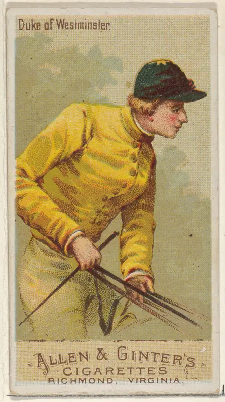 Duke of Westminster, from the Racing Colors of the World series (N22a) for Allen & Ginter Cigarettes Wall Art by Allen & Ginter - High-Resolution Digital Print