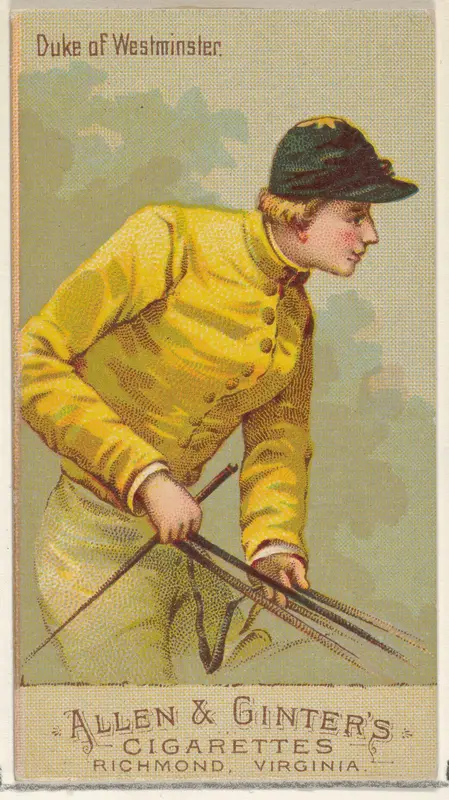 Duke of Westminster, from the Racing Colors of the World series (N22b) for Allen & Ginter Cigarettes Wall Art by Allen & Ginter - High-Resolution Digital Print