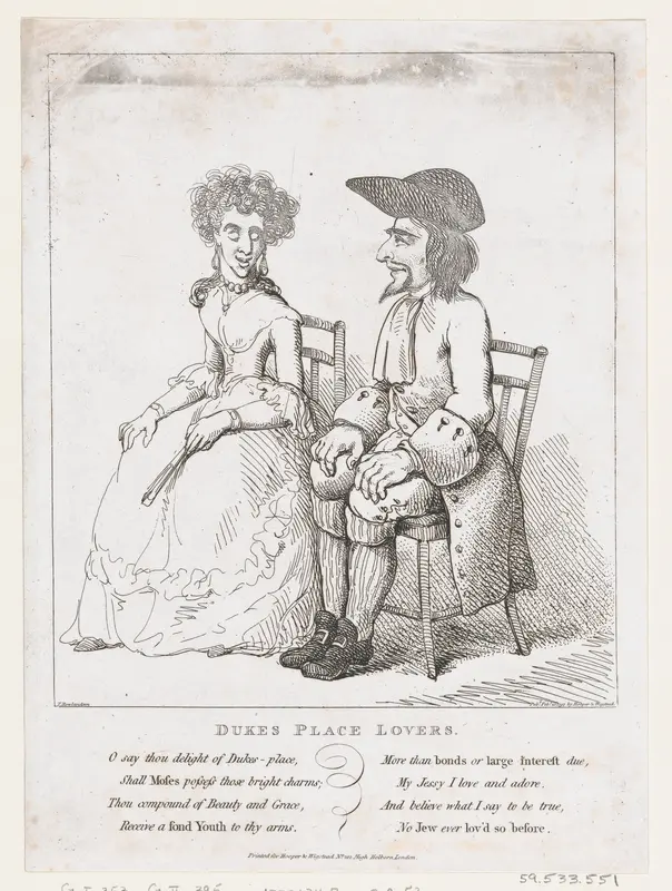 Dukes Place Lovers Wall Art by Thomas Rowlandson - High-Resolution Digital Print